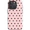 Pink and Black Polka Dots iPhone 16 Pro Magsafe Impact Case